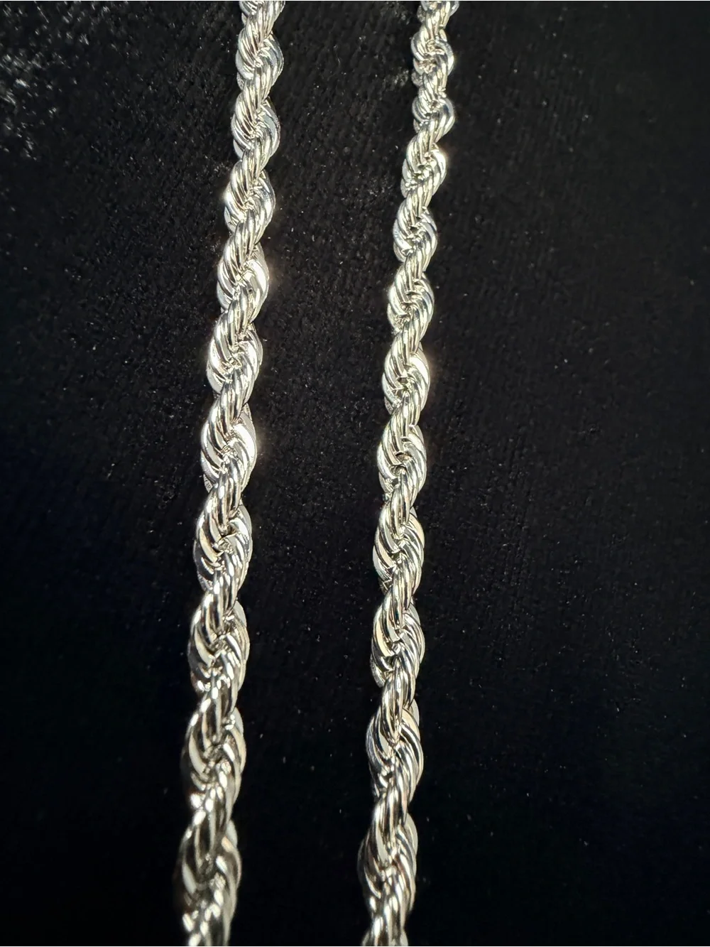 Silver Plated Rope Necklace 